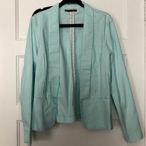 Final Price! Blue unlined full sleeve blazer - XL